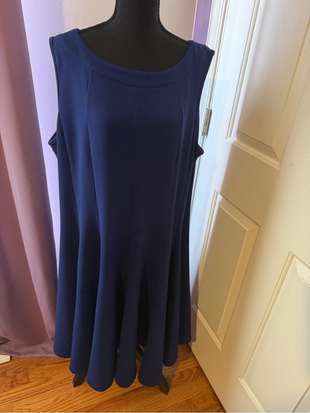 HAANI Woman Navy Blue Sleeveless Swing Dress 3X